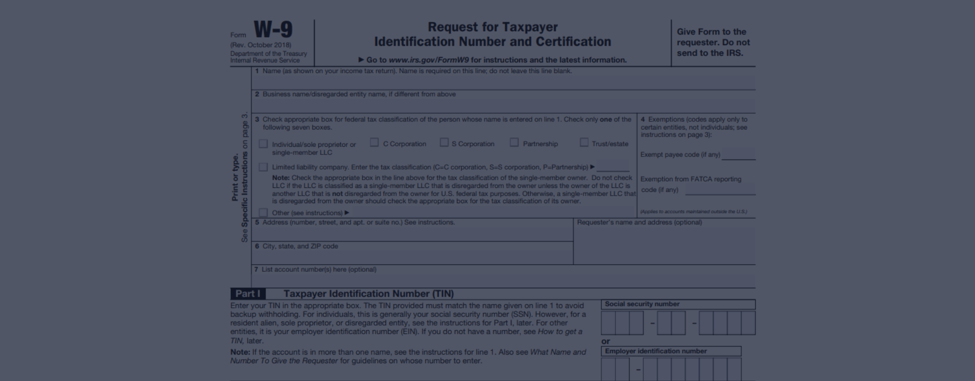 IRS Form W9 for 2023 Printable W9 Tax Form Free Blank PDF